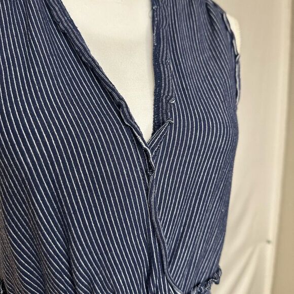 Max Studio Smoked Navy Blue Mini Dress Size M - Picture 6 of 10